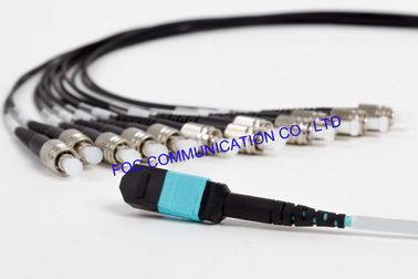 Optikverbindungskabel MPO/MTP - FC OM3 Millimeter 50/125um Kern der Faser-10G des Ausbruch-Kabel-12