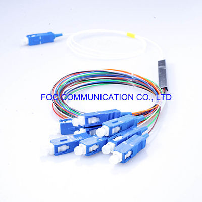optische Verbindungsstücke G.657A Sc UPC Teiler PLC Rohr 1×8 0.9mm für FTTX