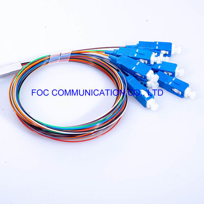 optische Verbindungsstücke G.657A Sc UPC Teiler PLC Rohr 1×8 0.9mm für FTTX
