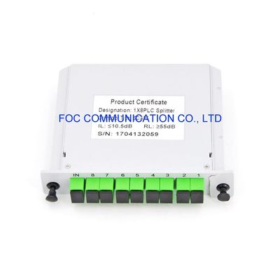 CATV 1650nm 1×8 Netze PLC-Teiler-Kassette Sc APC PON FTTX
