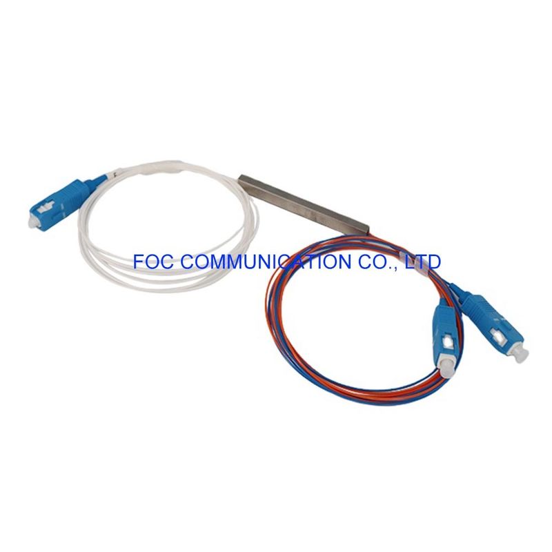 CATV LAN-Inspektion LSZH 1x2 PLC-Teiler Mini Tube 1650nm für FTTH-Netze
