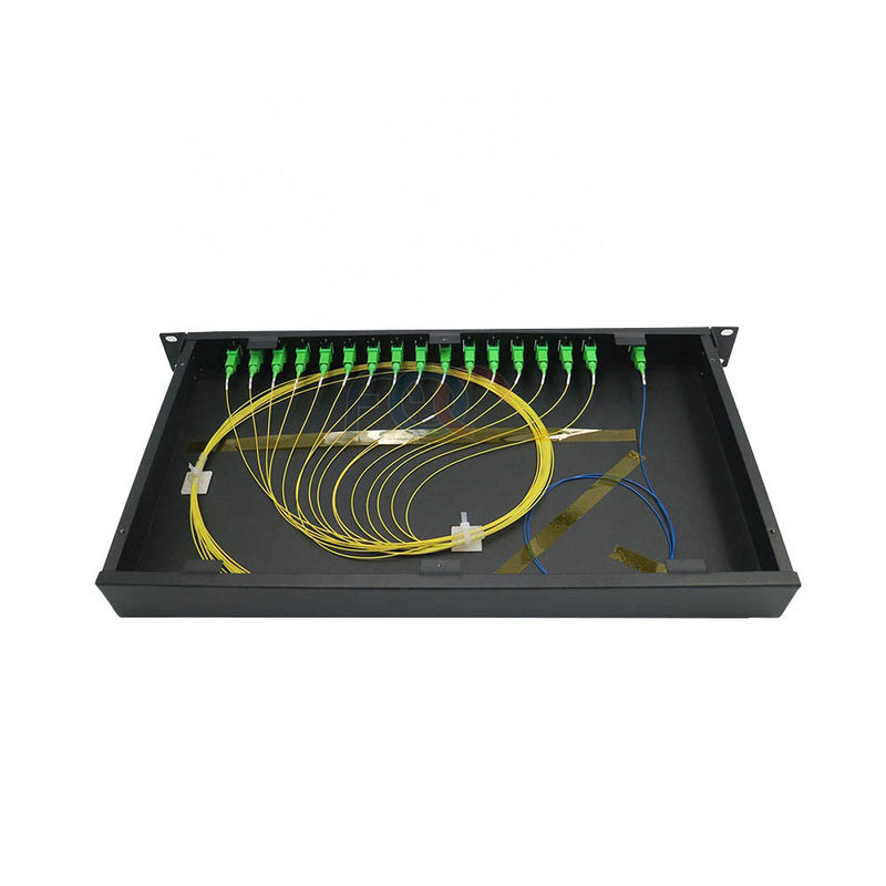 1x16 FTTH passiver PLC-Teiler 1 RU 19&quot; niedrige PDL Gestell-Berg Sc-APC